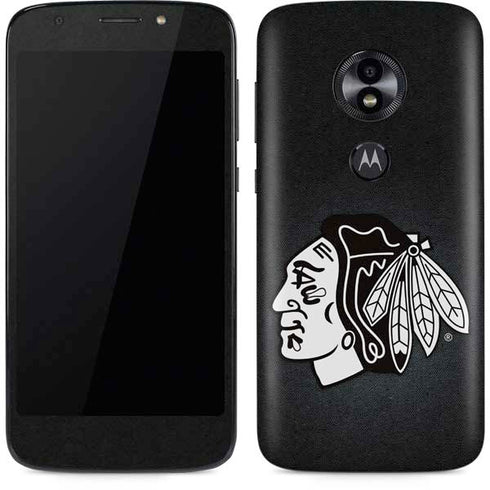 NHL Chicago Blackhawks Black Background Moto E5 Play Skin